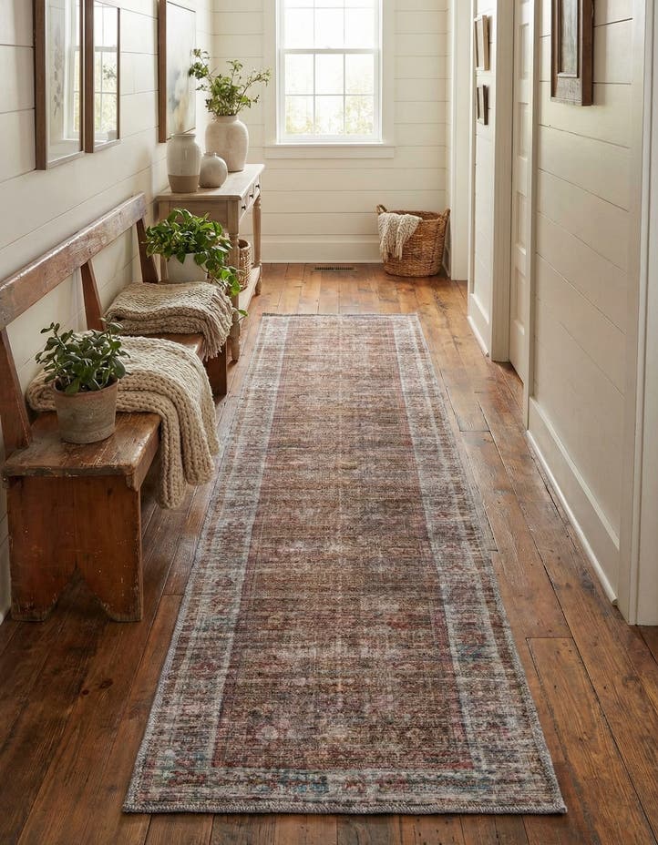 2' x 10' Washable Nostalgia Runner Rug
