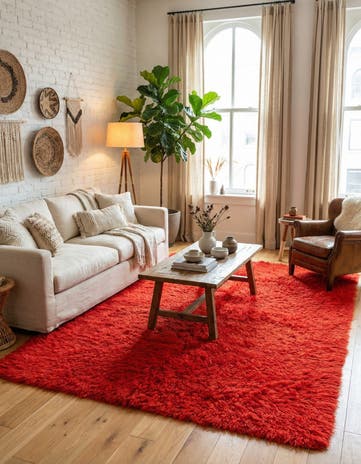 6' 2 x 9' Hand Knotted Moroccan Wool Rug