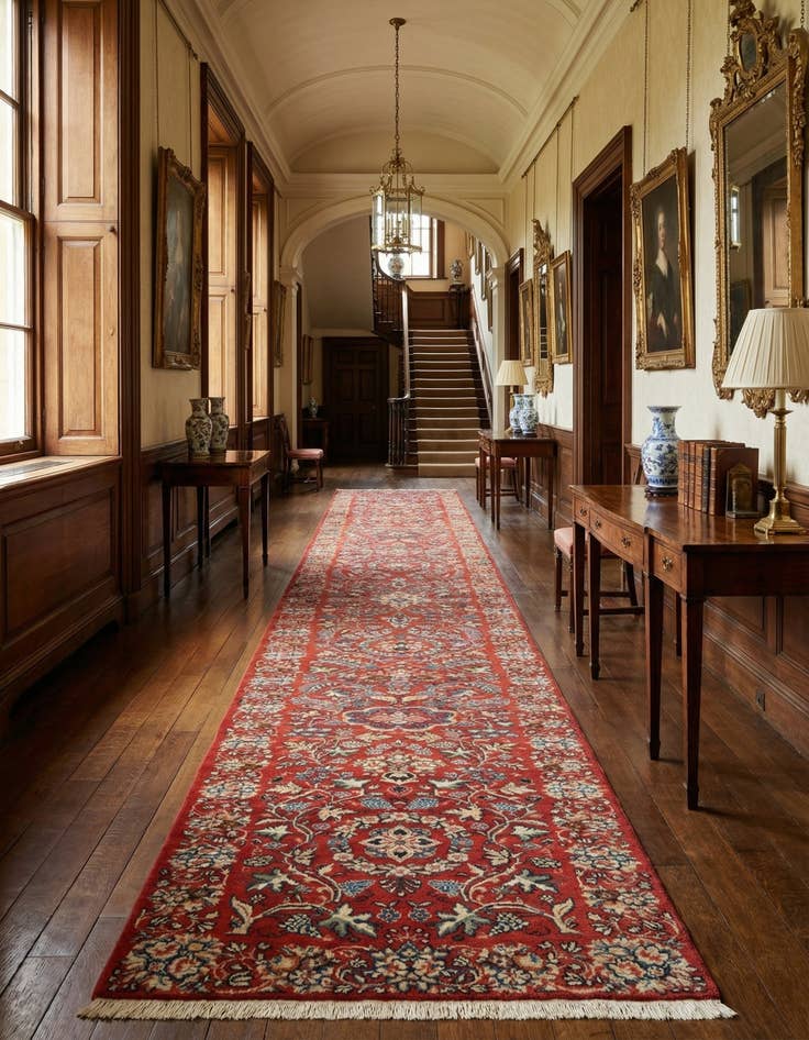 Detail image of 2' 8 x 16' Sarouk Wool Runner Rug