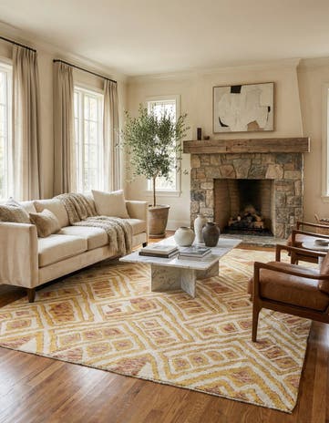 9' 7 x 14' 3 Hand Knotted Darya Wool Rug