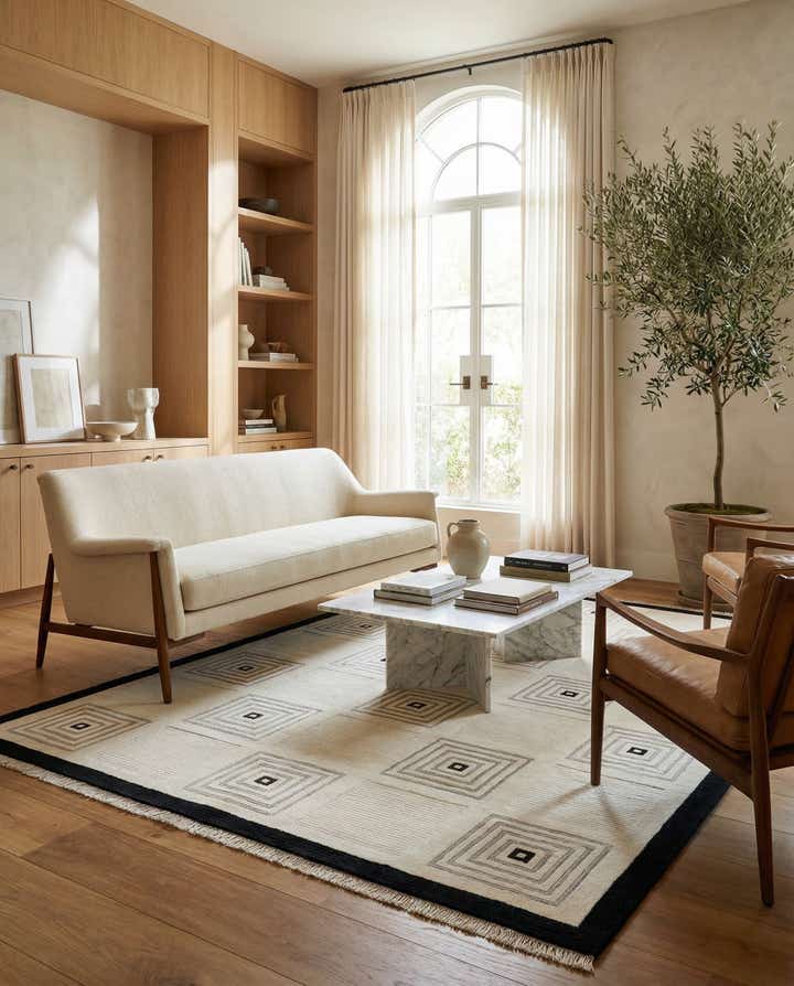 5' 7 x 7' 11 Hand Knotted Darya Wool Rug