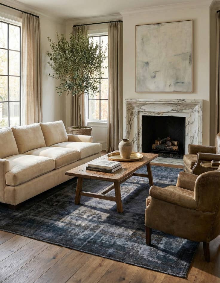 Detail image of 8' 7 x 8' 9  Hand Knotted Ultra Vintage Persian Wool Square Rug