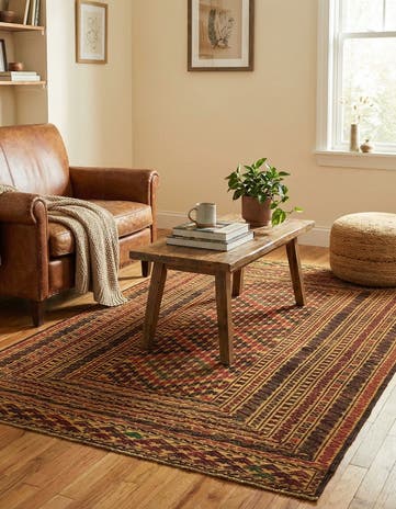 3' 10 x 6' 2 Hand Knotted Sumak Wool Rug