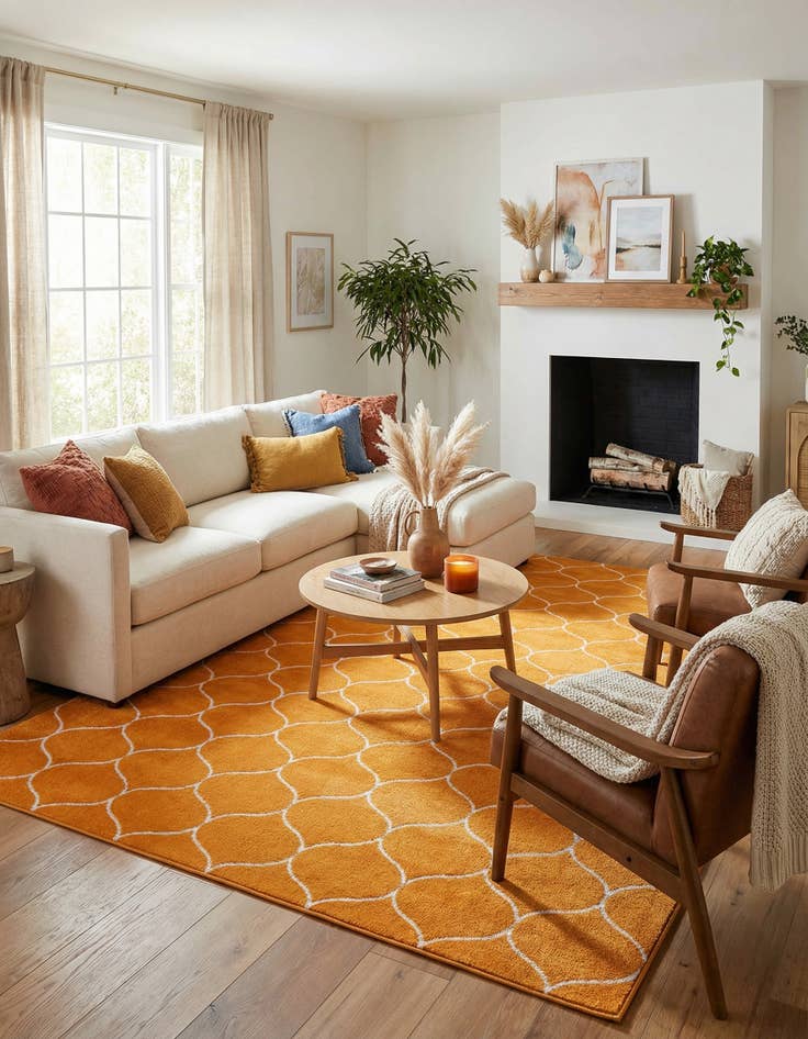 Detail image of 10' x 14' Trellis Frieze Rug