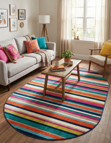 5' 3 x 8' Azalea Oval Rug