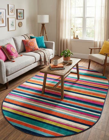 5' 3 x 8' Azalea Oval Rug