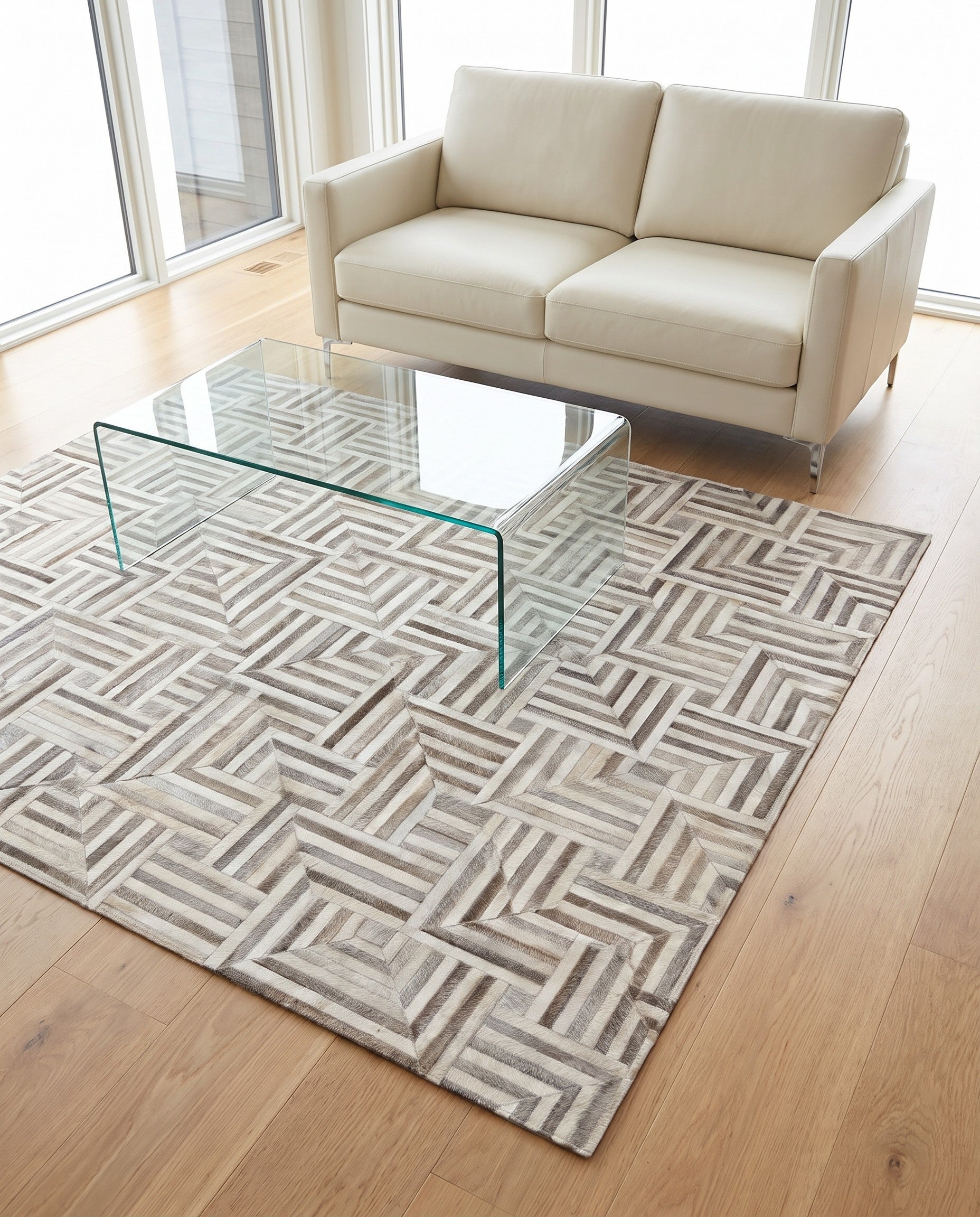 155cm x 245cm Cowhide - Patchwork Teppich