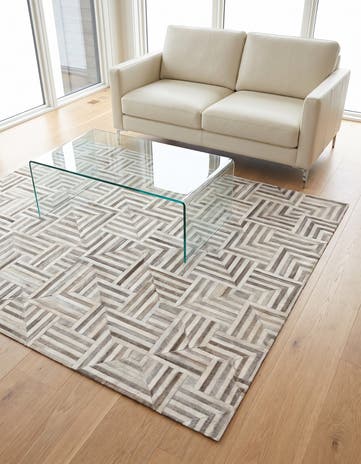 155cm x 245cm Cowhide - Patchwork Teppich