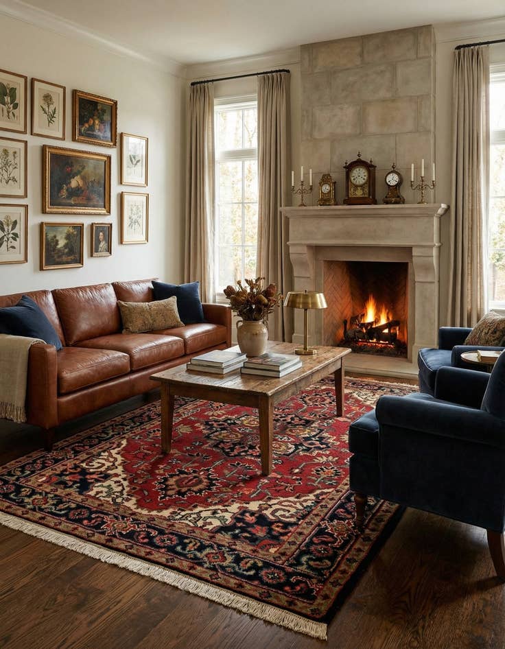 Detail image of 4' 1 x 5' 10  Hand Knotted Heriz Wool Rug