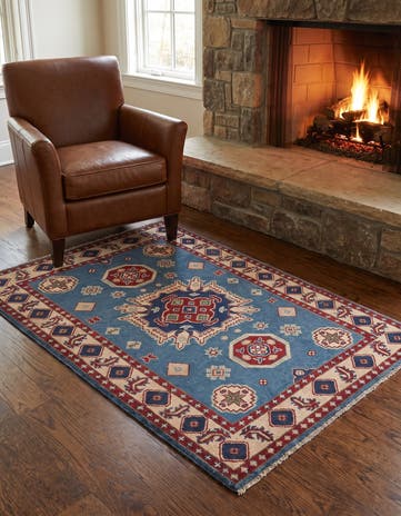 3' 5 x 5' 1 Hand Knotted Kazak Rug