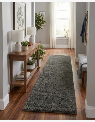2' 7 x 10' Soft Solid Shag Runner Rug