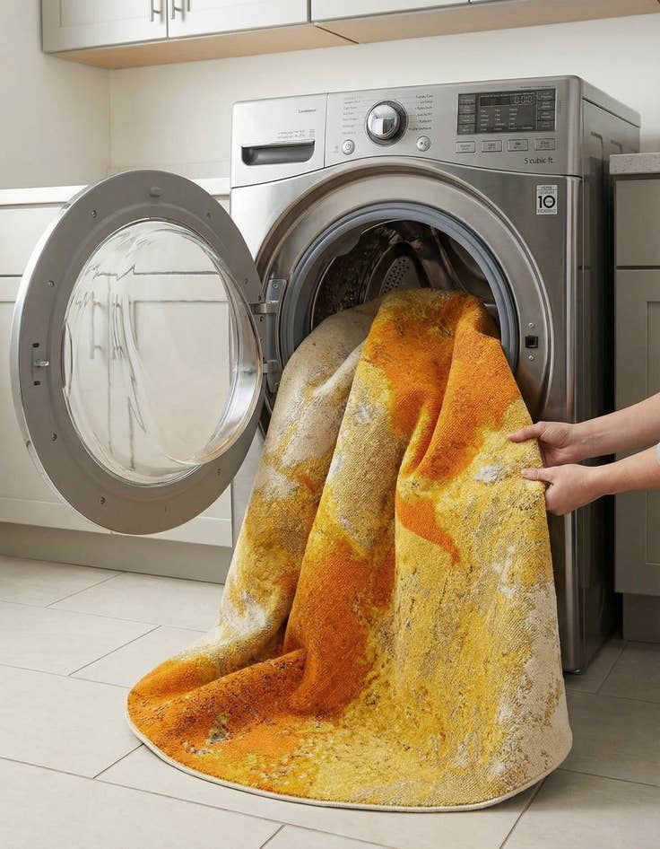 Detail image of 8' x 8'  Washable Casablanca Round Rug