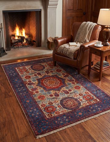 3' 7 x 4' 11 Hand Knotted Mamluk Ziegler Rug