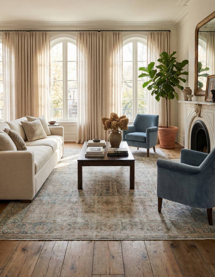 Detail image of 9' 7 x 12' 9  Hand Knotted Ultra Vintage Persian Wool Rug