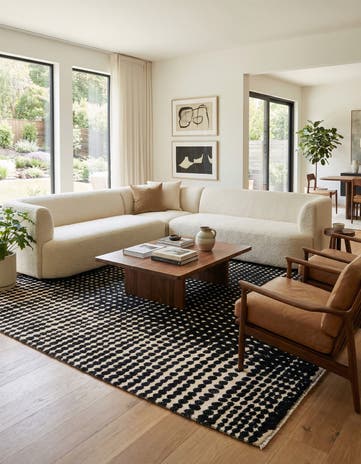 6' 6 x 10' 3 Hand Knotted Darya Wool Rug