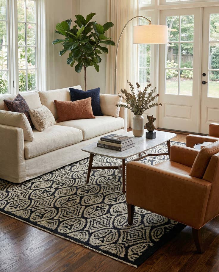 Detail image of 8' 6 x 10' 5 Hand Knotted Darya Wool Rug