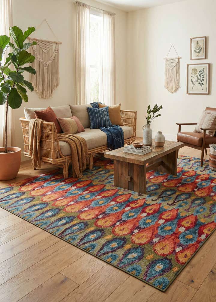 9' x 12' Easy-Clean Modern Indoor / Outdoor Rug