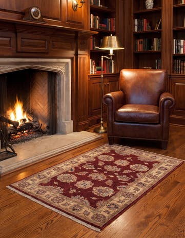 3' 2 x 4' 9 Hand Knotted Ziegler Rug