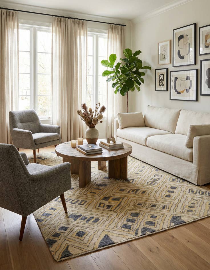 Detail image of 7' 9 x 10' 4  Hand Knotted Darya Wool Rug