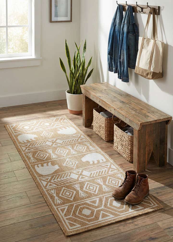 2' x 4' Easy-Clean Southwestern Indoor / Outdoor Runner Rug