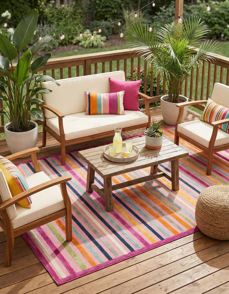 Detail image of 9' x 12'  Washable Aruba Indoor / Outdoor Rug
