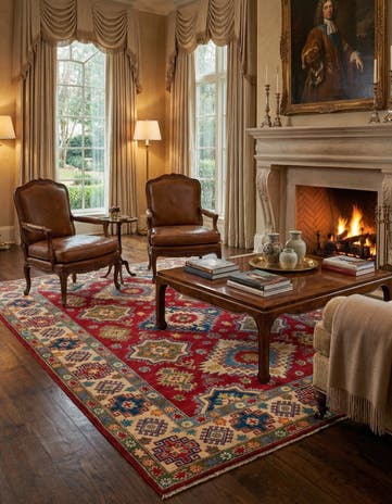 6' 6 x 9' 10 Hand Knotted Kazak Rug