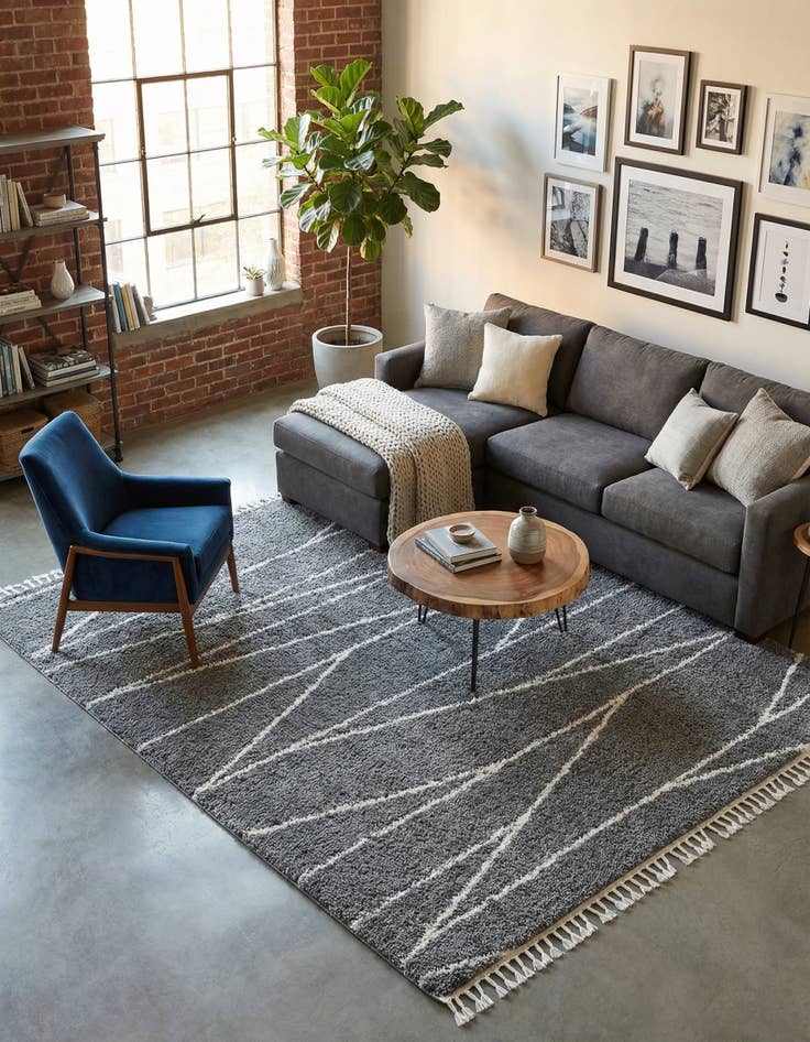 Detail image of 10' x 10' Serenity Shag Square Rug