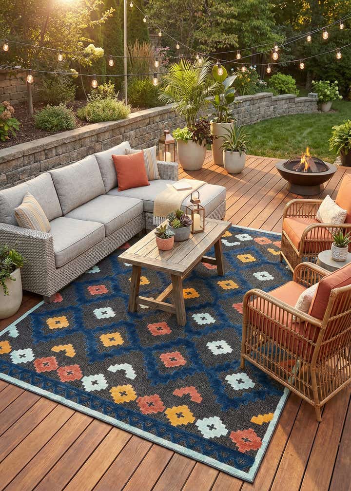 9' x 12' Easy-Clean Belize Indoor / Outdoor Rug