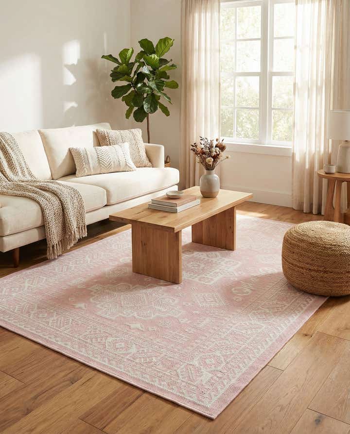 5' 3 x 8' Easy-Clean Aztec Indoor / Outdoor Rug