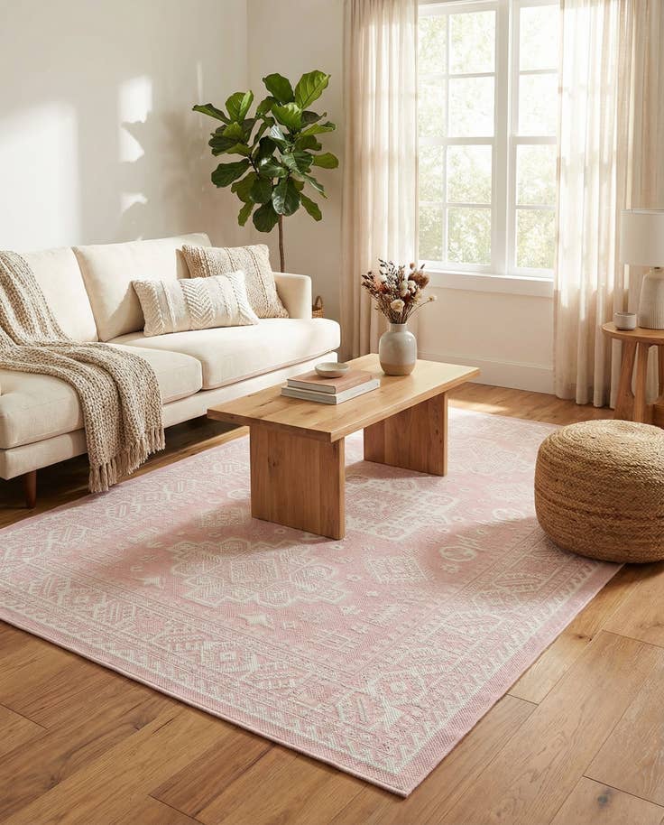 Detail image of 5' 3 x 8' Easy-Clean Aztec Indoor / Outdoor Rug