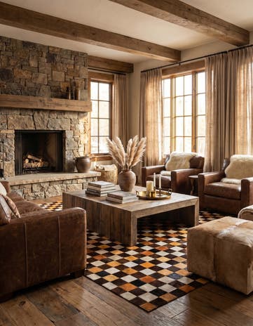 5' 2 x 8' 1 Cowhide - Patchwork Rug