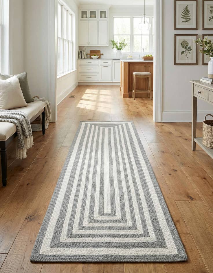 Detail image of 2' 7 x 10'  Hand Woven Eco Verse   Washable Indoor / Outdoor Runner Rug