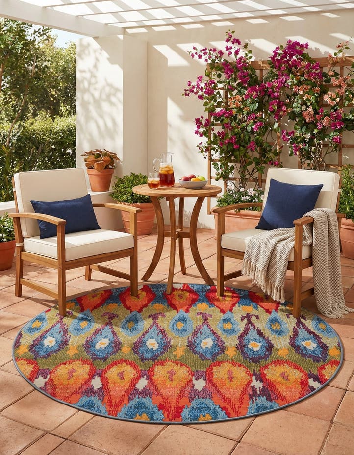 5' x 5' Easy-Clean Modern Indoor / Outdoor...