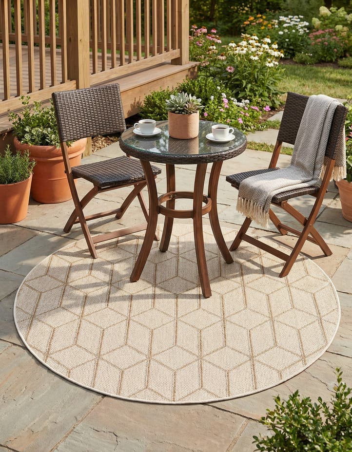 5' 3 x 5' 3 Easy-Clean Lattice Indoor / Outdoo...