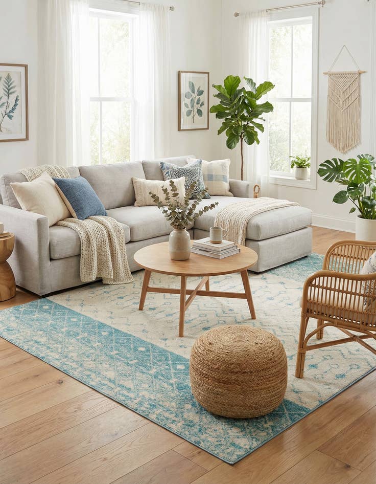 Detail image of  7' 10 x 10' Moroccan Trellis Rug