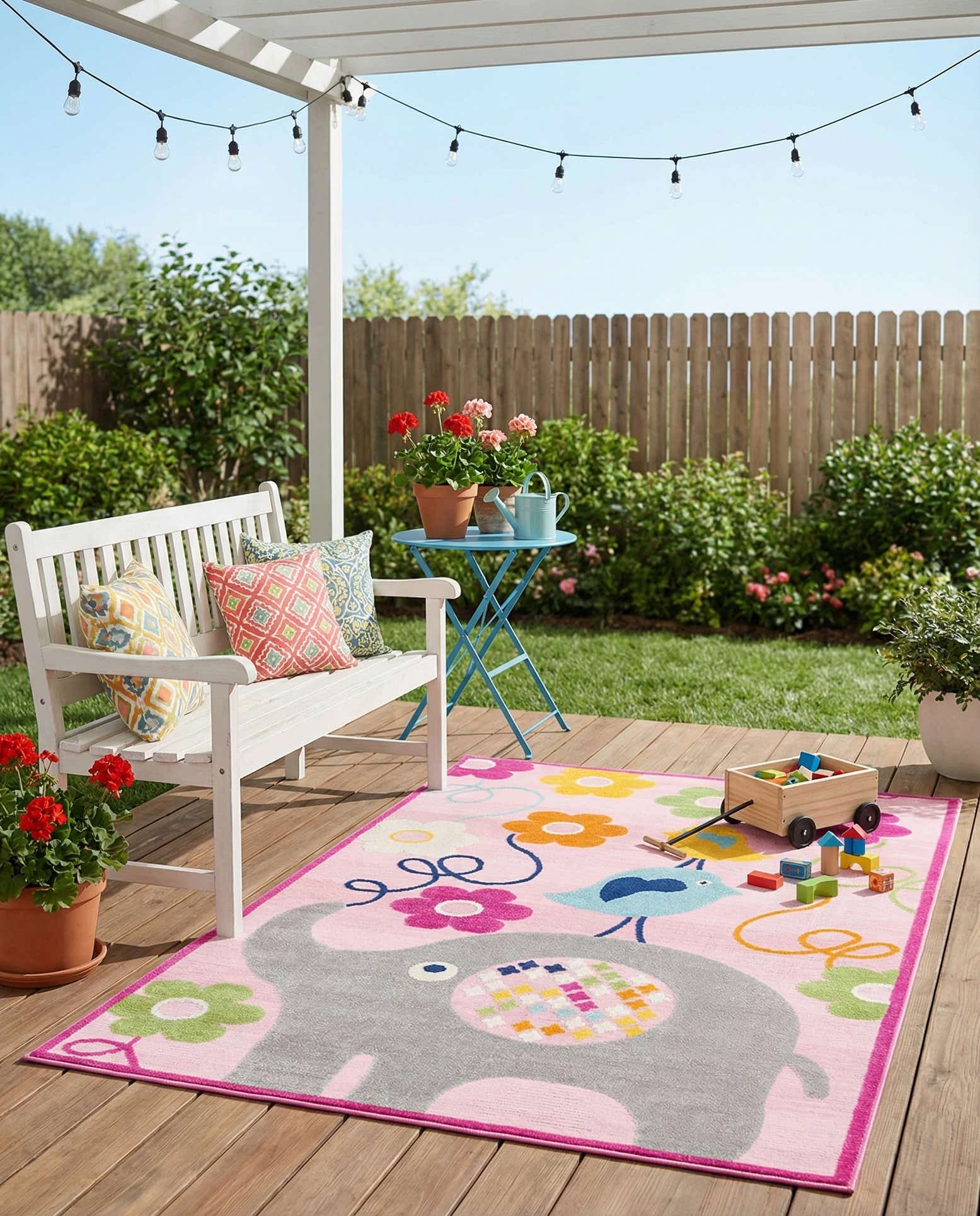 5' 3 x 7' 7 Easy-Clean Indoor / Outdoor Rug