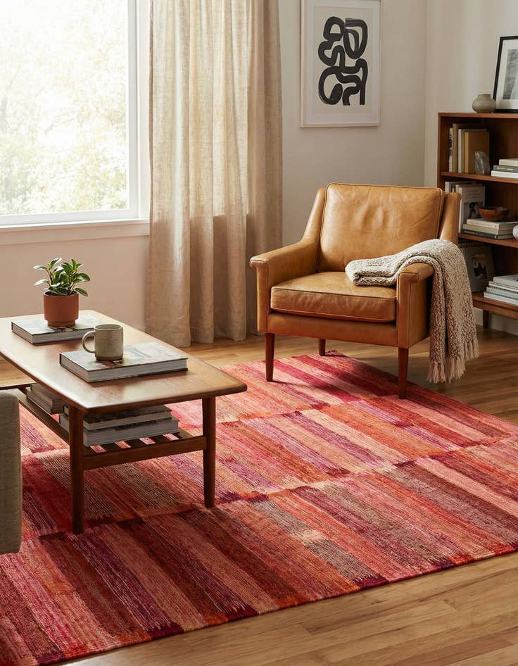 Detail image of 5' 3 x 6' 4  Hand Woven Kilim Modern Wool Rug