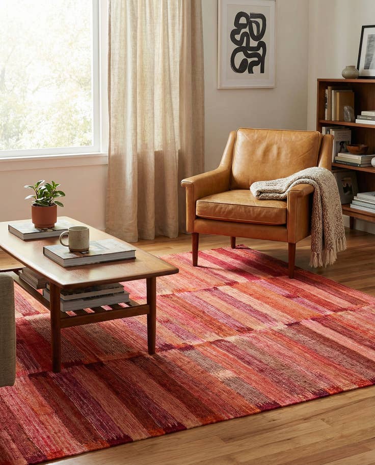 Detail image of 5' 3 x 6' 4 Hand Woven Kilim Modern Wool Rug