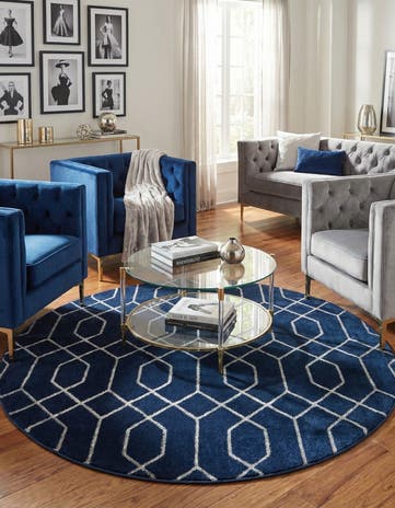 5' 3 x 5' 3 Marilyn Monroe™ Glam Trellis Round Rug