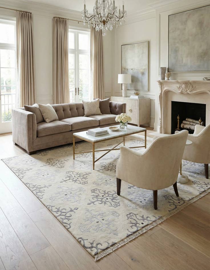 Detail image of  8' 1 x 11' 3  Hand Knotted Darya Wool Rug