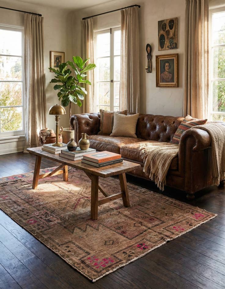 Detail image of 5' x 7' 3  Hand Knotted Ultra Vintage Persian Wool Rug