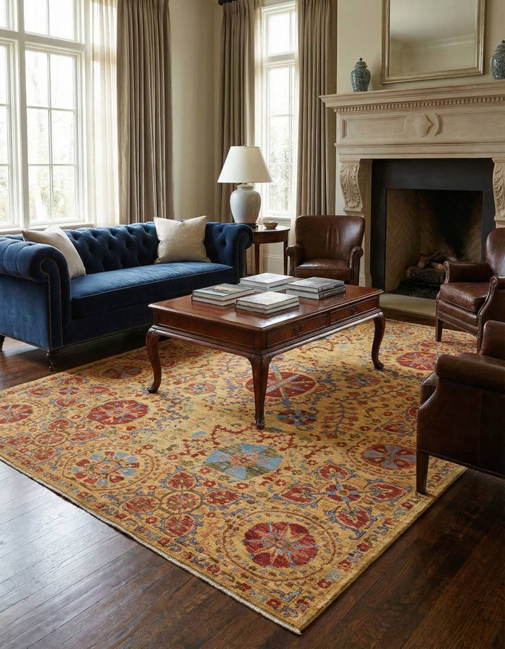 Detail image of 6' 7 x 8' 7  Hand Knotted Ariana Ziegler Oriental Rug