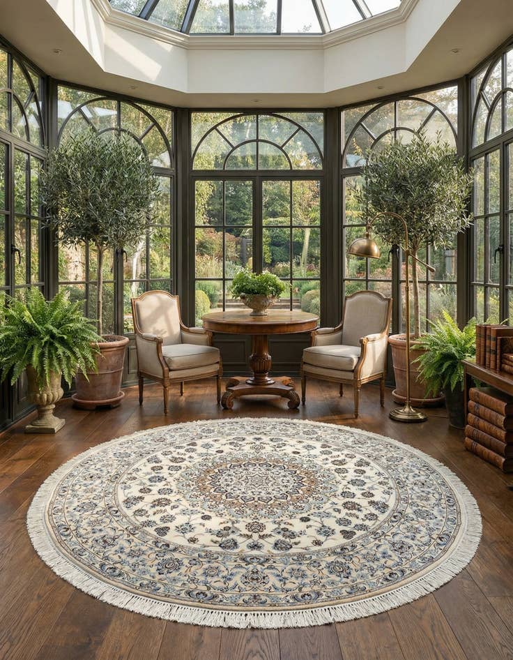 Detail image of 6' 6 x 6' 7 Nain Round Rug