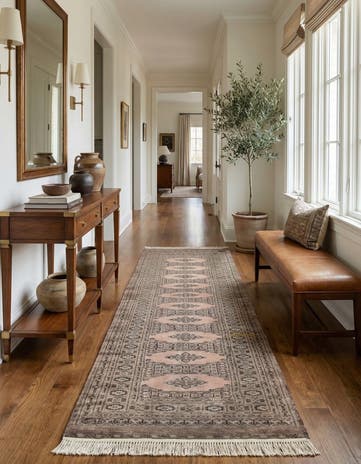 2' 8 x 9' Hand Knotted Bokhara Oriental Wool Runner Rug