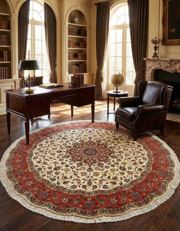 6' 7 x 6' 7 Tabriz Round Rug