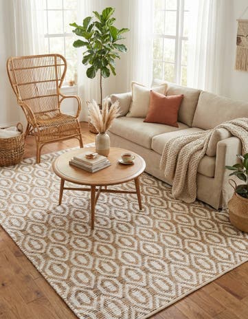 White Hand Woven Chindi Jute Rug