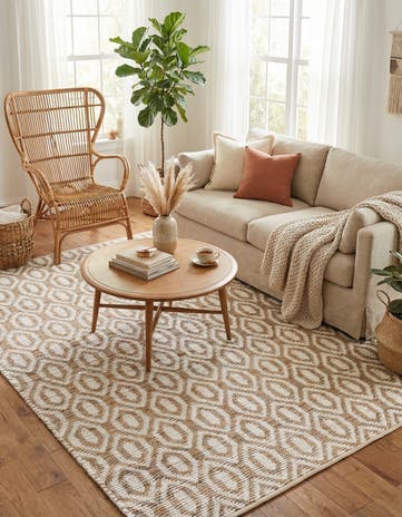 White Hand Woven Chindi Jute Rug