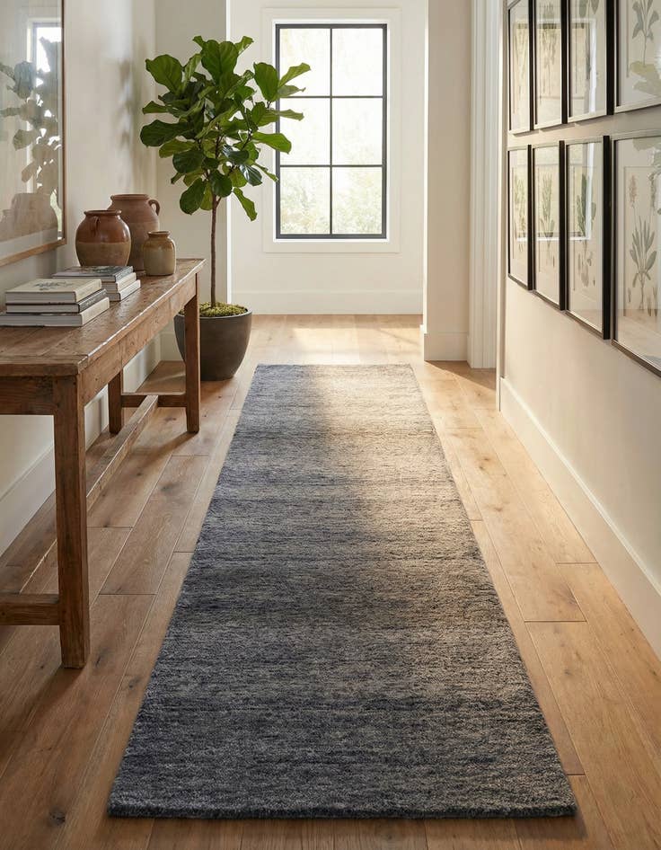 Detail image of 2' 8 x 10'  Hand Knotted Gabbeh Wool Runner Rug