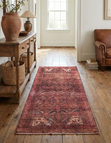 2' 7 x 5' 3 Hand Knotted Ultra Vintage Persian Wool Runner Rug