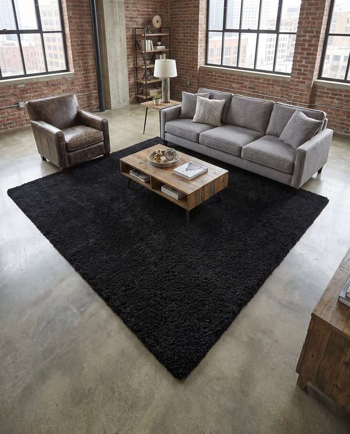 9' 10 x 9' 10 Comfort Solid Shag Square Rug